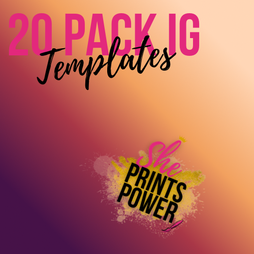 20 PACK IG TEMPLATES