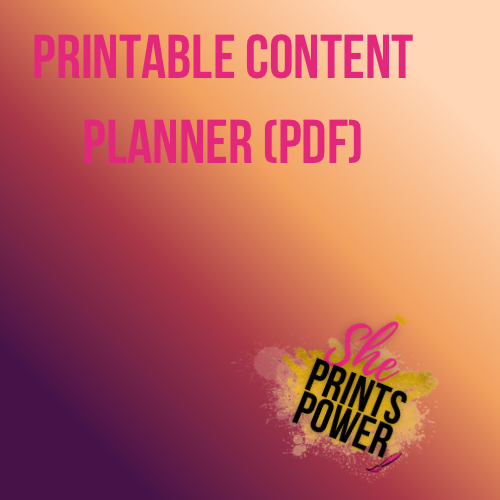 Printable Content Planner (PDF)