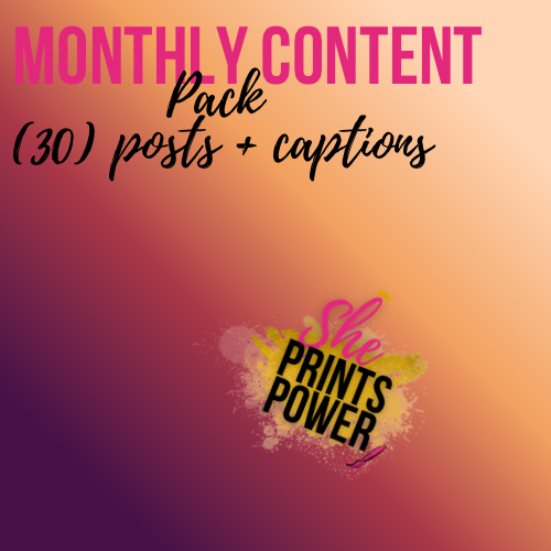 Monthly Content Pack (30 posts + captions)