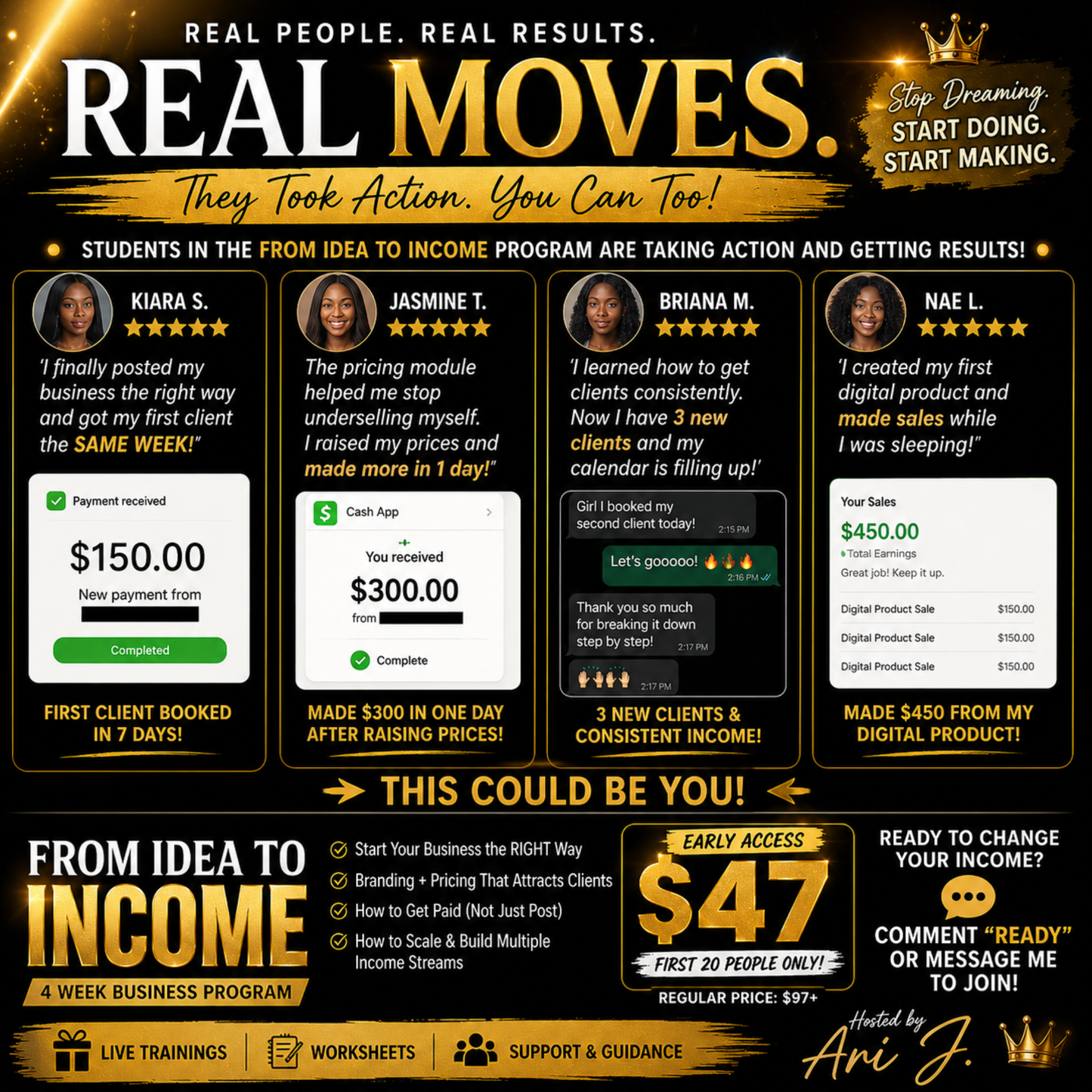 From Idea to Income – 4 Week Business Program